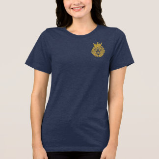 Leão Dourado com Coroa - Estilo de Bordado Majesto