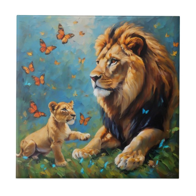 Leão E Cubo (Frente)