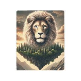 "Leão Majestoso na Abraço da Natureza"