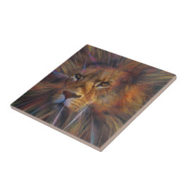 Leão no Azulejo de galeria cerâmica