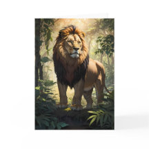 Leão orgulhoso da selva | Cartão