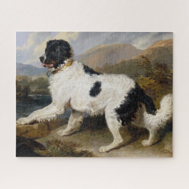 Leão: Quebra-cabeça do Cão Terra Nova (Horizontal)