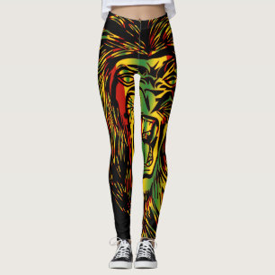 Leão rasta de Leggings de Fogo Judah