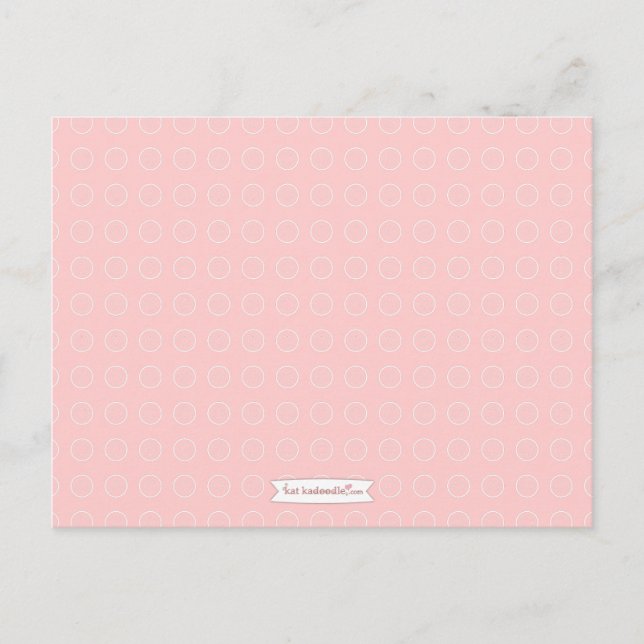 Leão Rosa com Cartão de Aviso da Mãe do chá de fra (Frente)