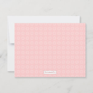 Leão Rosa com Cartão de Aviso da Mãe do chá de fra