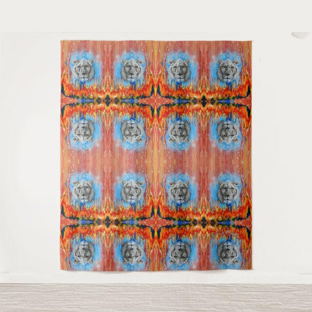 Leão - Tapeçaria de Arte - Extra Grande (Frente)