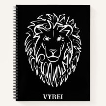 Leão Tribal Negro e Branco