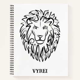 Leão Tribal Negro e Branco