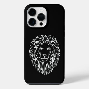 Leão Tribal Preto e Branco