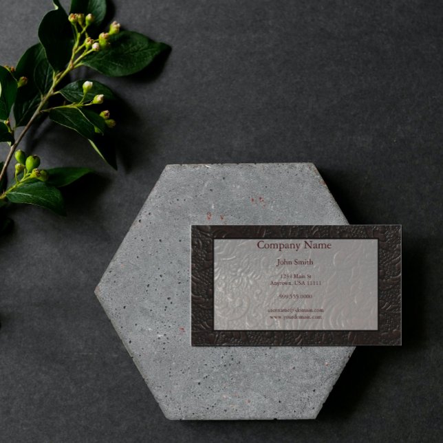 Leather Paisley Cartão de visita (Criador carregado)