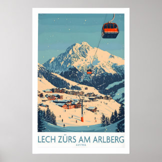 Lech Zürs am Arlberg Ski Wall Art Poster 1