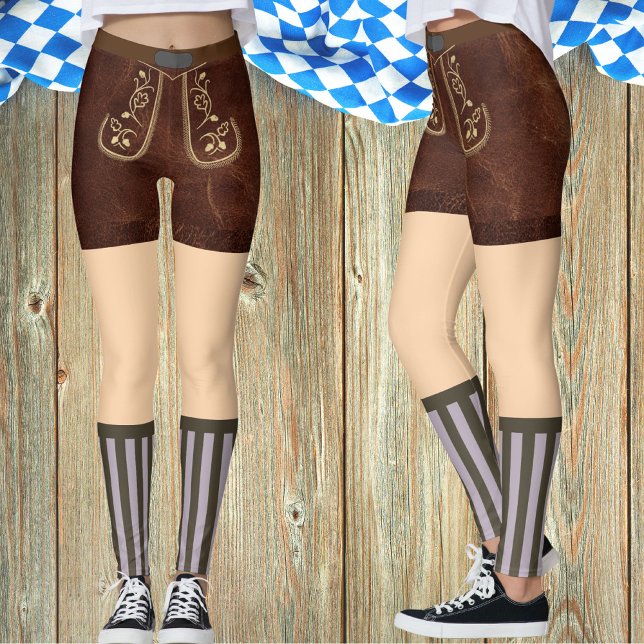 Lederhosen Oktoberfest Costume Leggings (Criador carregado)