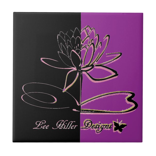 Lee Hiller Designs Acabamentos Preto Violeta Doura (Frente)