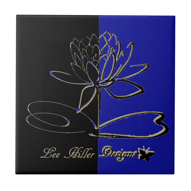 Lee Hiller Designs Acordes Preto Dourado Azul (Frente)