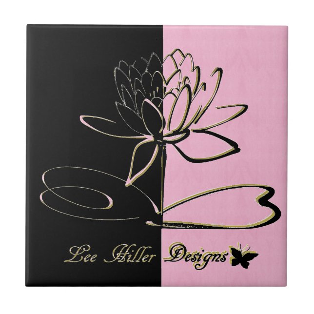 Lee Hiller Designs Acordes Preto Rosa Dourado (Frente)