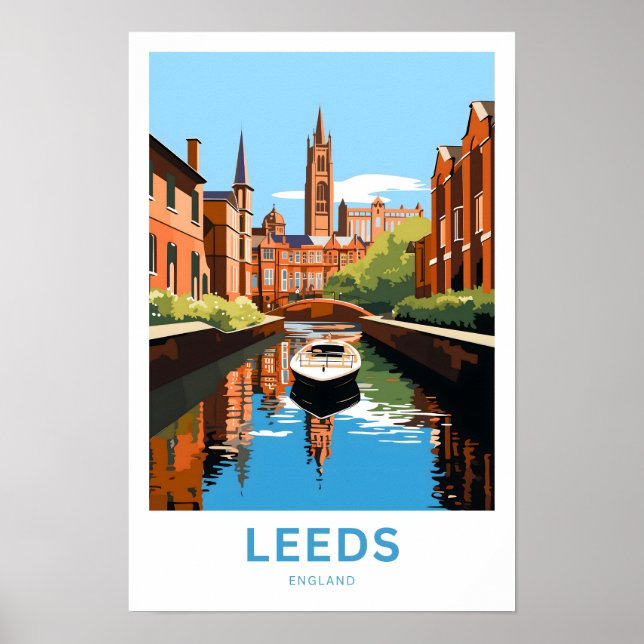 Leeds England Viagem Impressão (Frente)