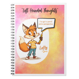 📓🦊 Lefty™ Caderno Espiral - Pensamentos Esquerdi