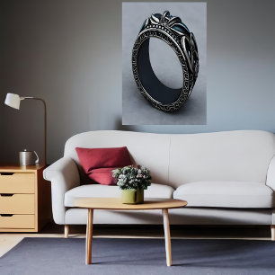 Legal anel preto AI Art Poster