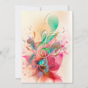 Legal aquarelas trible clef music notes swirings