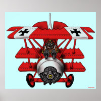 Legal barão vermelho arte de avião poster design