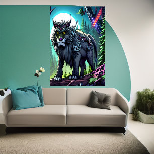 Legal besta de fantasia AI Art Poster