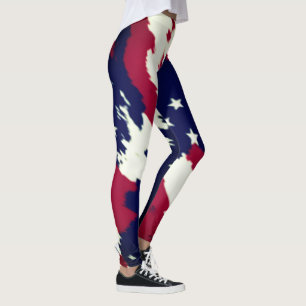 Legal Black USA American Flag Leggings