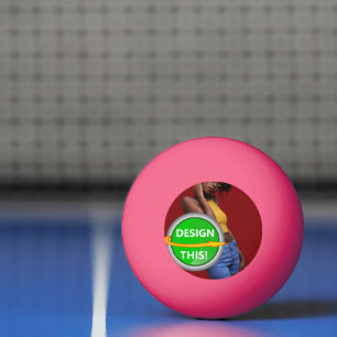 LEGAL! Bola de 1 Ping Pong - Rosa - Personalizada