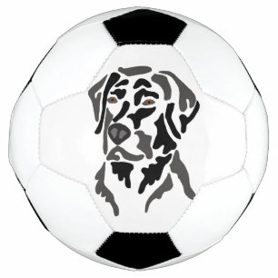 Legal bola de futebol do Labrador Negro