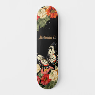 Legal Borboleta Floral Ampla Deck Skate