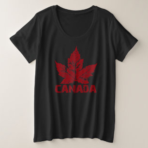Legal Canadá Camisa retrô feminino Canadá mais tam
