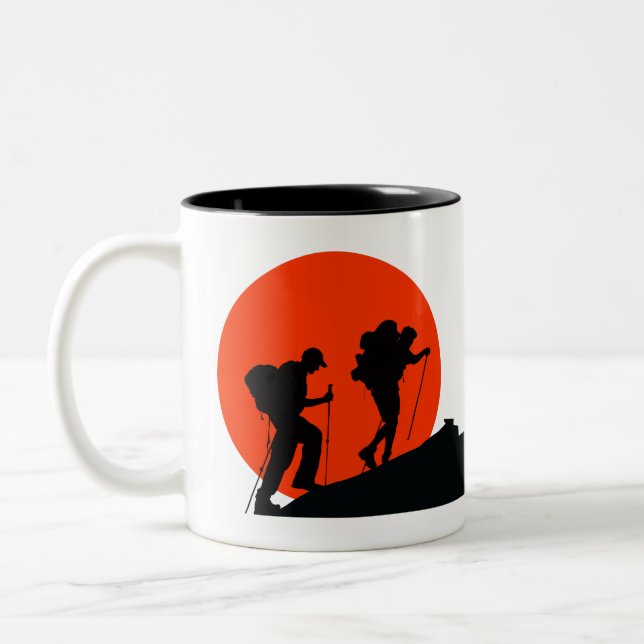 legal caneca de designer que eu adoro caminhar (Esquerda)