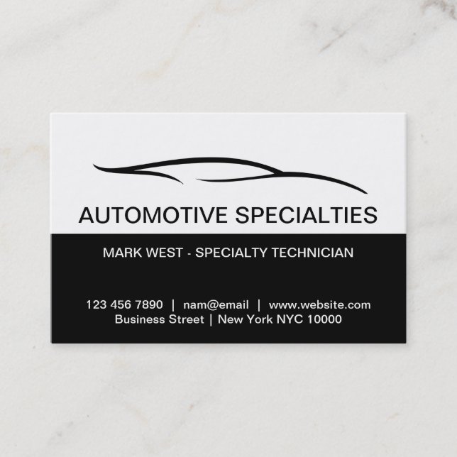 Legal Cartões de visitas de Especialidades Automot (Frente)