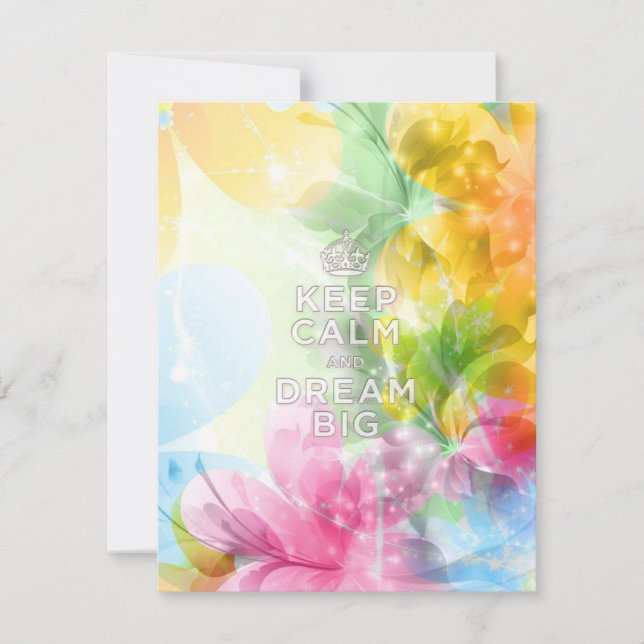 Legal citação incrível "Fique Calmo e Sonhe Grande (Frente)