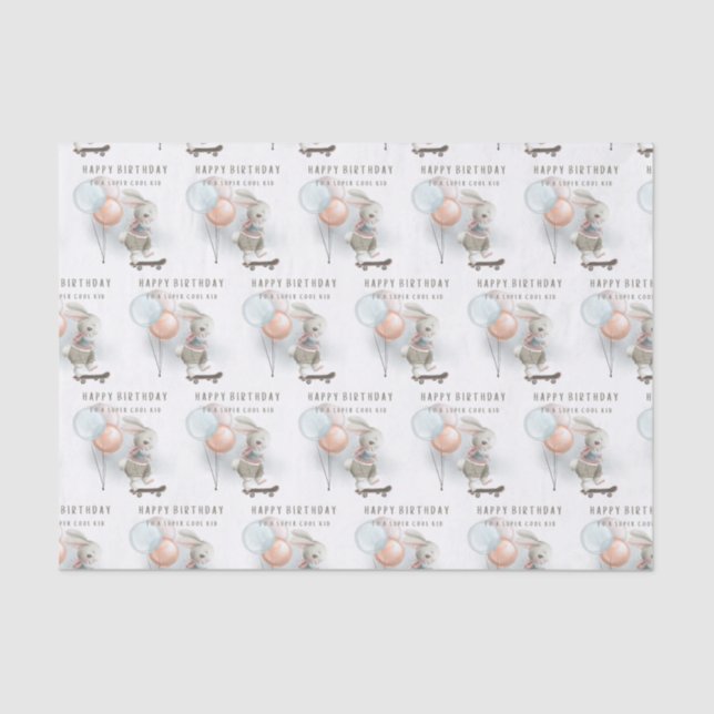 Legal Coelhinho No Papel De Tecido Do Skateboard (Frente )