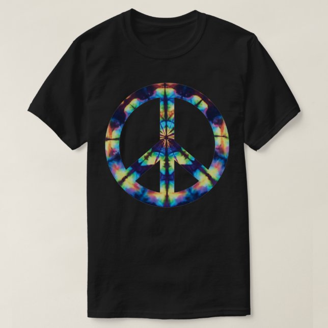 Legal Colorida Tie Dye Olhe Sinal de Paz Pullover (Frente do Design)