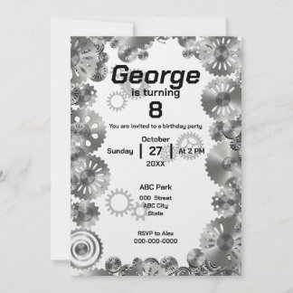 Legal Convite de Aniversário para Meninos Mecânico