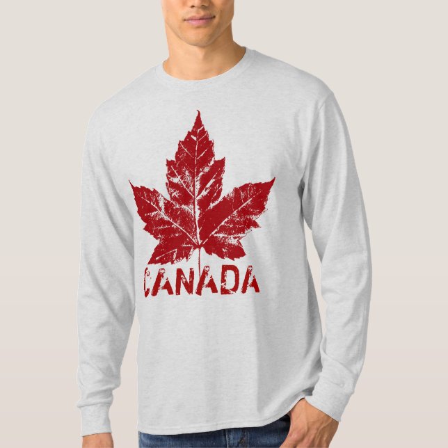 Legal do Canadá - Retrô de Camisa Leaf Souvenir (Frente)