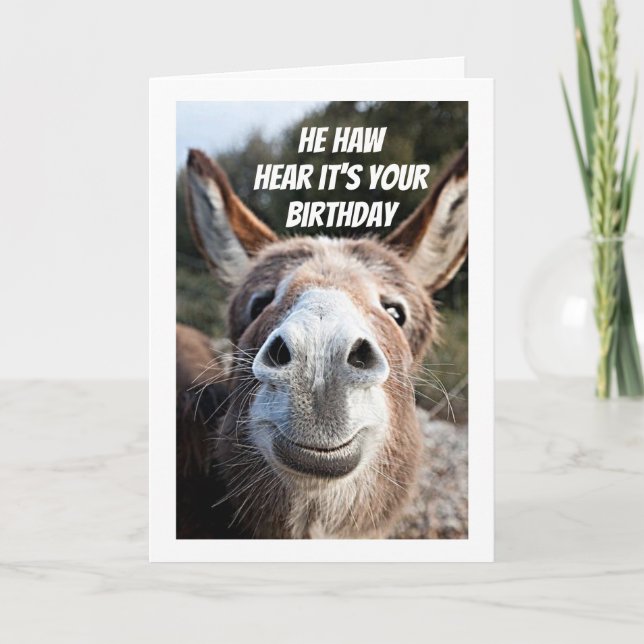 **LEGAL DONKEY DIZ CARTÃO DE PAI "FELIZ ANIVERSÁRI (Frente)