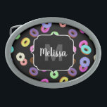 Legal e divertido padrão de rosquinhas colorido pr<br><div class="desc">Personalize com seu nome e nome inicial. Legal e divertido padrão de rosquinhas coloridas. Padrão feito a partir de ilustrações de muitas rosquinhas deliciosas de pastelaria com todos os tipos de vidros coloridos, chocolate, baunilha e todas as cores, azul, amarelo, rosa, roxo, ciano... rosquinha, rosquinhas, colorida, elegante, comida, vidros, salsichas,...</div>