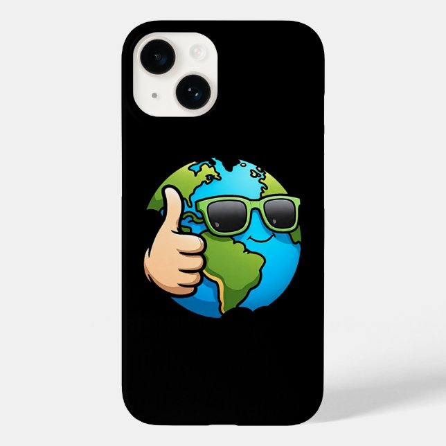 Legal Earth Emoji iPhone 14 Case Eco Vibes Gift (Verso)