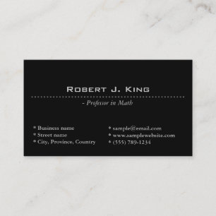 Legal, elegante, simples cartões de visitas pretos