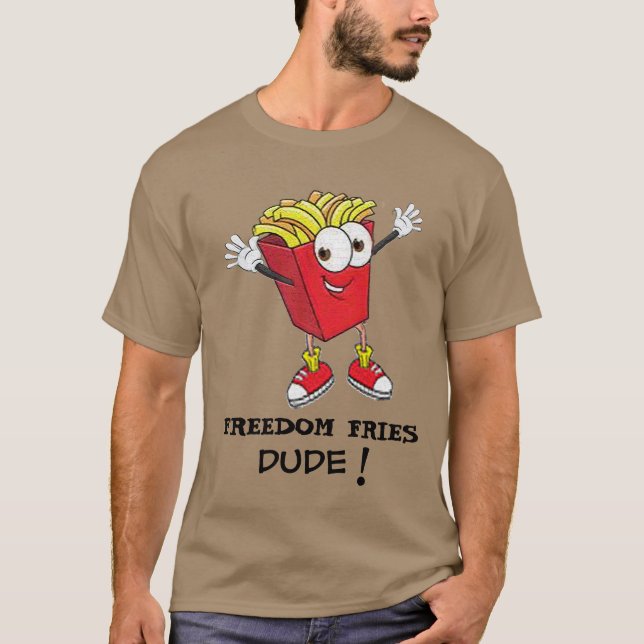 Legal francês Fries Dude TGIF Design de camiseta e (Frente)