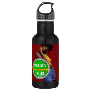 LEGAL! Garrafa de água (18 oz) Preta - Personaliza