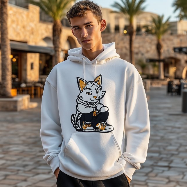 Legal Gato no Bloco | Na moda Lynx Kids Hoodie (Criador carregado)