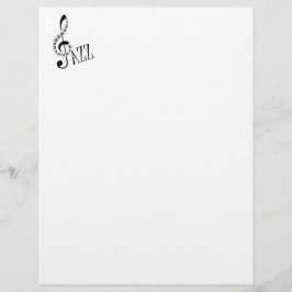 Legal Jazz Music Stationery Paper