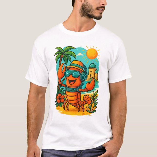 Legal Lagosta Vibes - Engraçado Camisa de Verão de (Frente)
