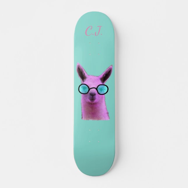 Legal Llama Rosa! Chinelos do skateboard (Frente)