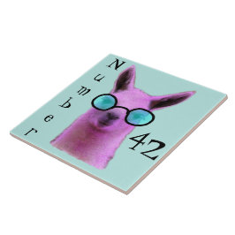 Legal Llama Rosa! Número do azulejo