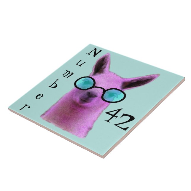 Legal Llama Rosa! Número do azulejo (Lateral)