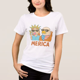 Legal 'Merica Vibes - Statue & Eagle Peace Squad T